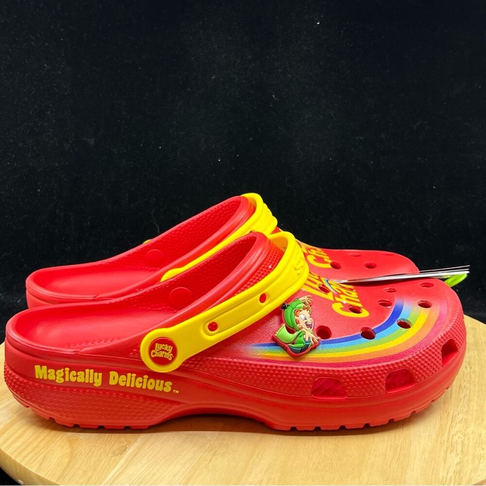 Crocs Lucky Charms Clogs Magically Delicious Cereal Red Mens Size 13 - Picture 7 of 8